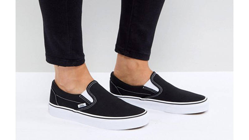 Vans Classic Slip On Black White