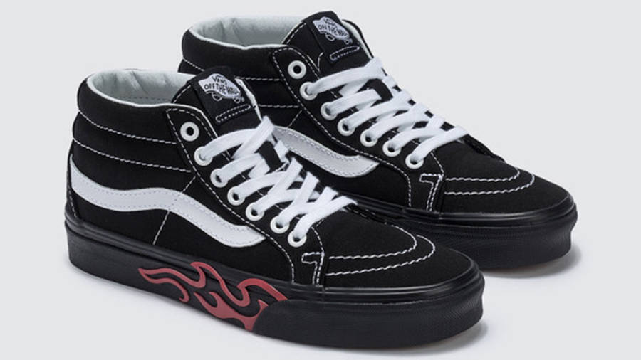 vans with flames on sole