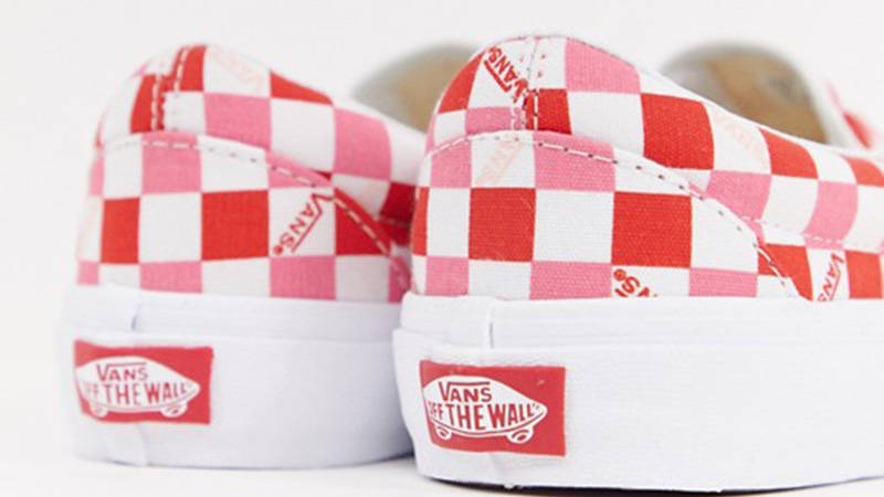 Vans Slip On Checkerboard Red White