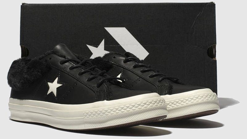 Converse One Star Black Shearling