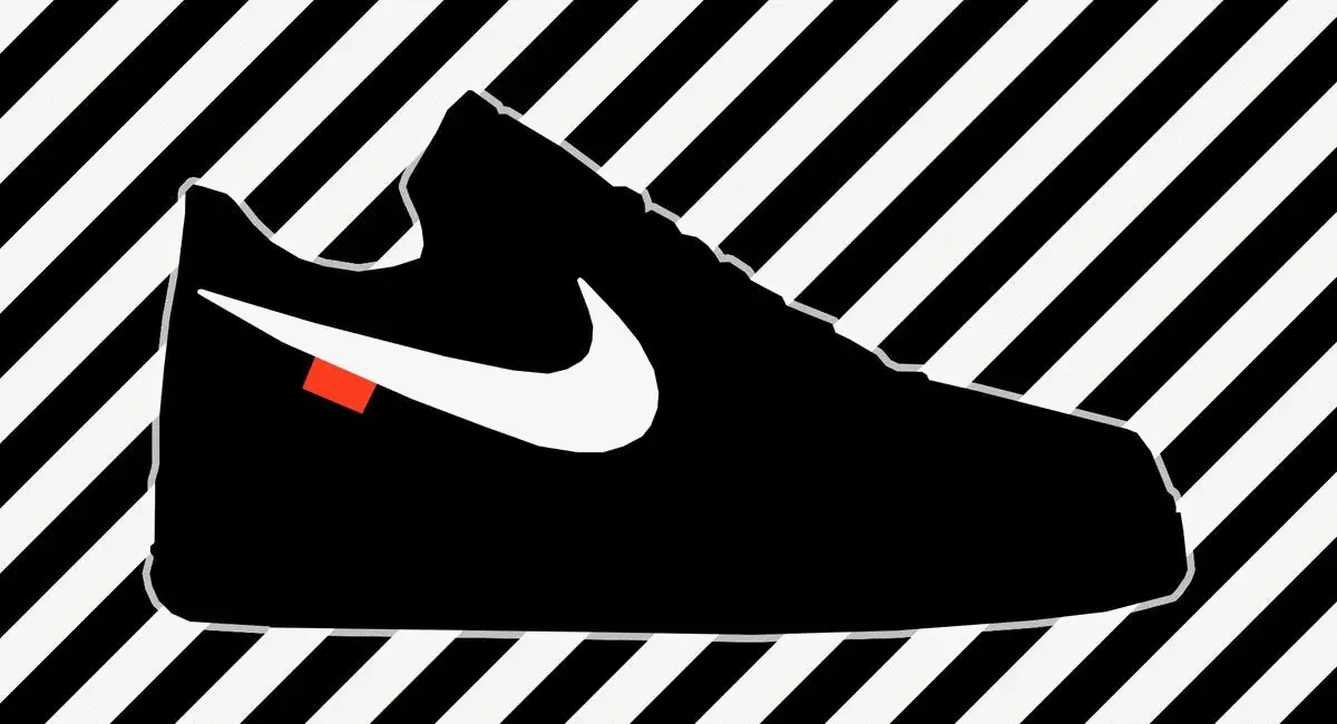 Off white clearance nike logo