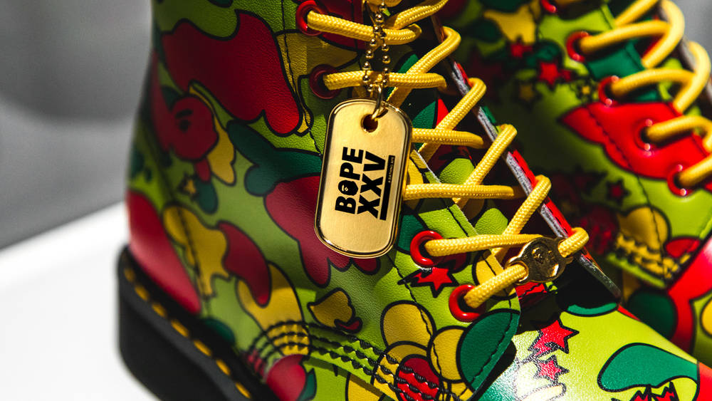 BAPE Taps Dr. Martens For The 8-Eye Boot 'BAPE XXV' BAPE Taps Dr. Martens For The 8-Eye Boot ‘BAPE XXV’