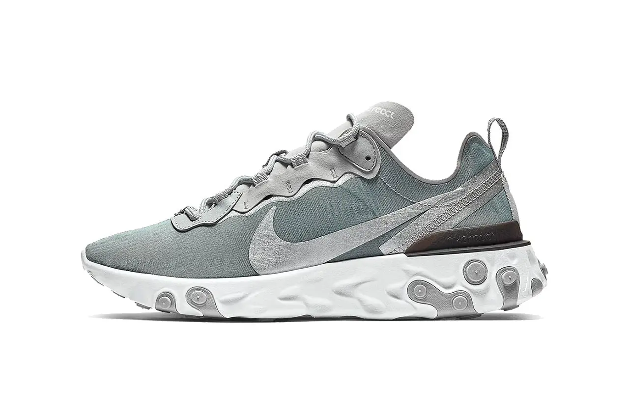 The Nike React Element 55 Surfaces In A ‘Silver’ Colourway