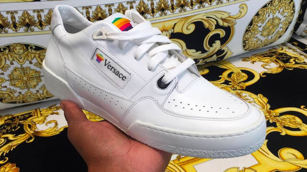 Versace Teases Its Take On The Iconic Apple Computers Sneaker Versace Teases Its Take On The Iconic Apple Computers Sneaker