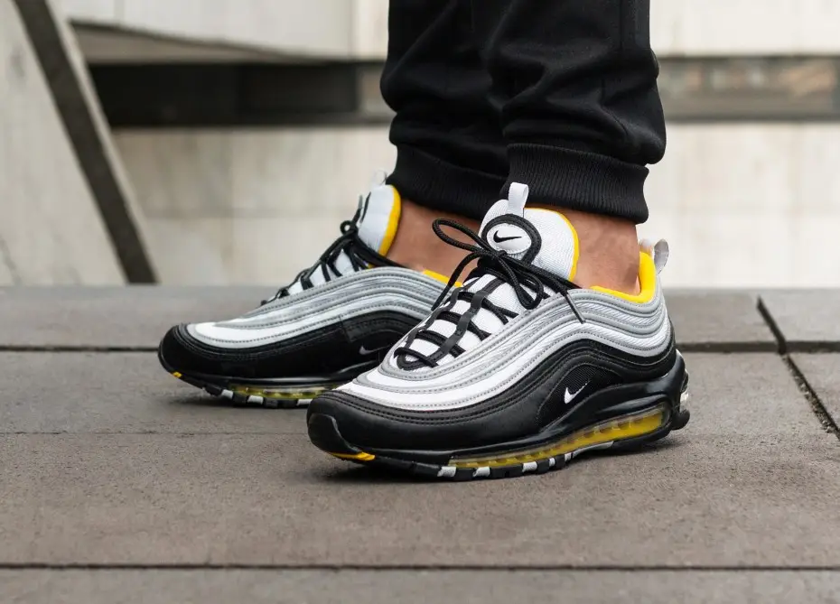 Air max 97 trainer black / white / amarillo best sale