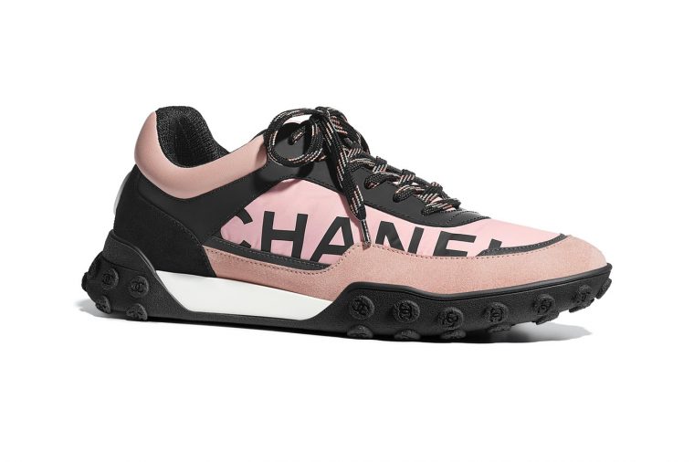 chanel nylon & calfskin sneaker