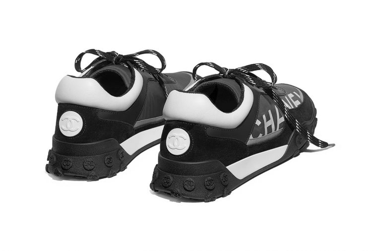 chanel nylon & calfskin sneaker