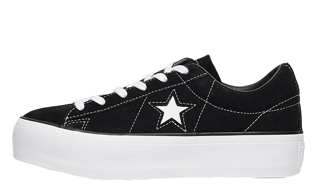 Converse One Star Platform Ox Black White Womens