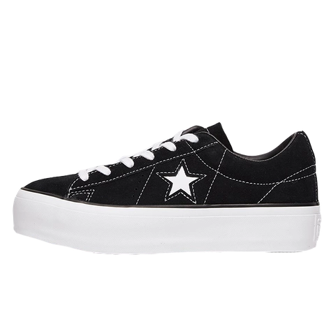 Converse One Star Platform Ox Black White Womens