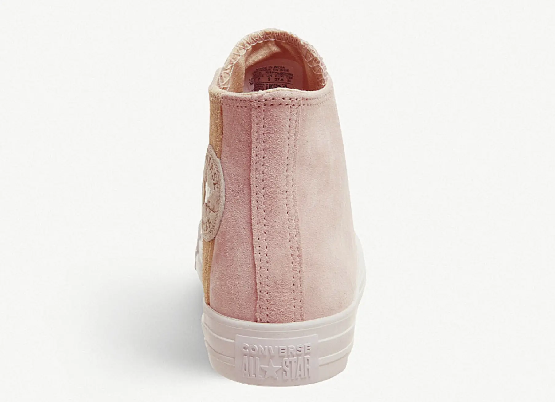 Pink suede converse sale high tops