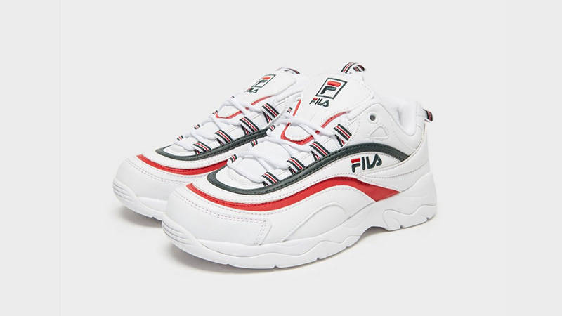 Fila Ray White Red Womens