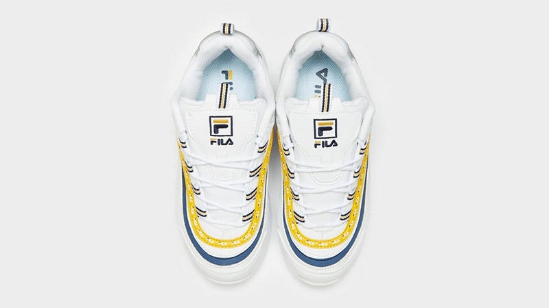 Fila Ray White Yellow Womens