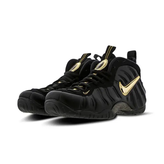 Black and metallic clearance gold foamposite pro