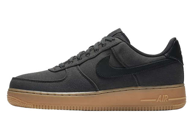 black air force 1 with gum sole