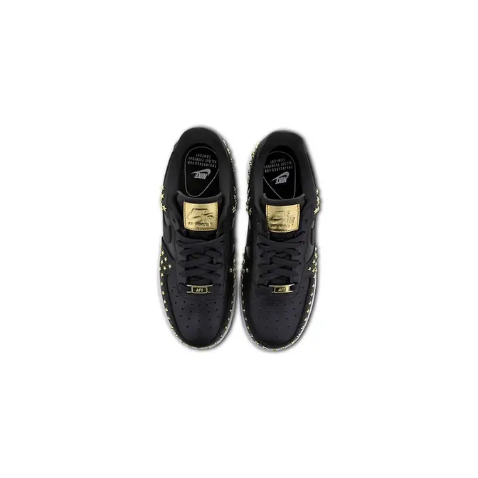 Nike Air Force 1 Black Gold Star Womens