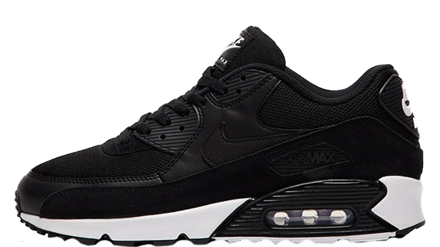 nike air max 90 essential trainers in black