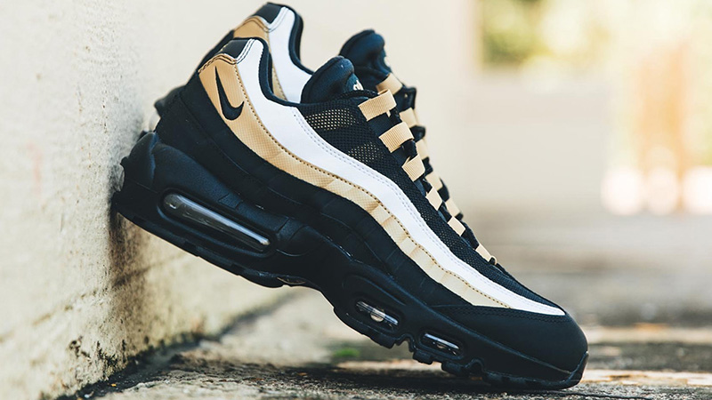 black white and gold air max 95
