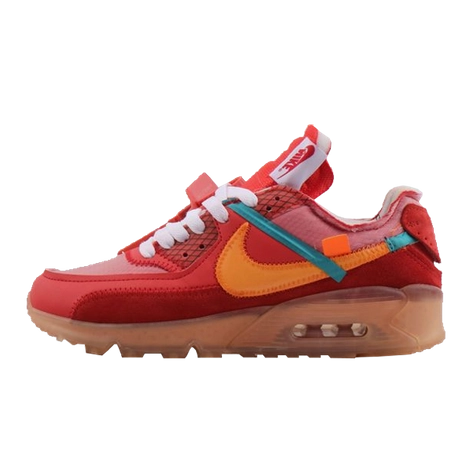Off-White x green Nike Air Max 90 University Red | AA7293-600