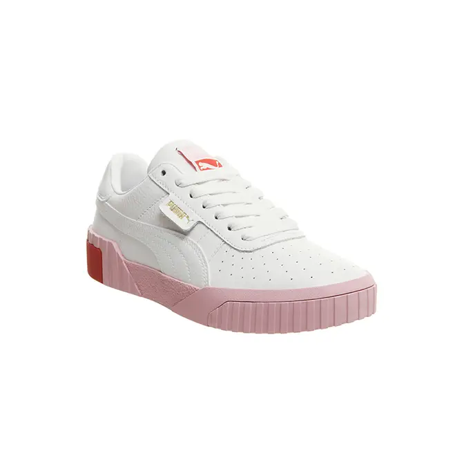 Puma cali pink deals and white