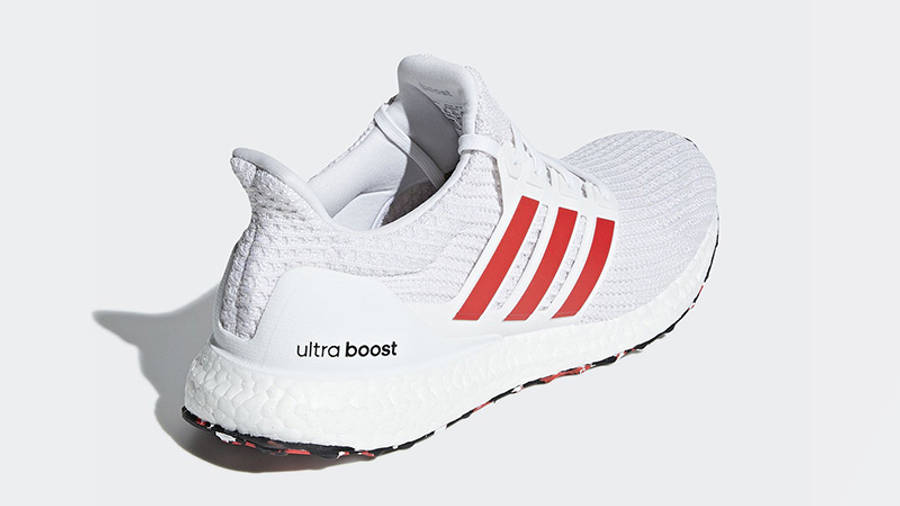 ultra boost red white blue