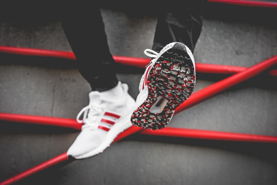 ultra boost white red