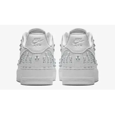 Nike Air Force 1 White Gold Star Womens Back