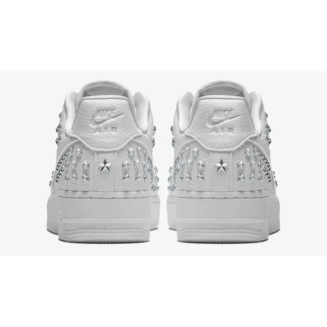 Nike Air Force 1 White Gold Star Womens Back