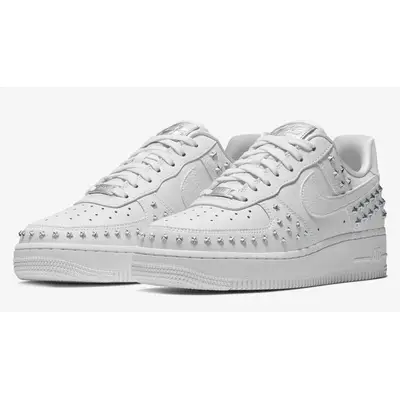 Nike Air Force 1 White Gold Star Womens Front