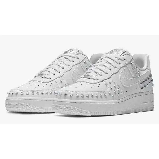 Nike Air Force 1 White Gold Star Womens Front
