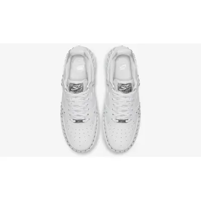 Nike Air Force 1 White Gold Star Womens Middle