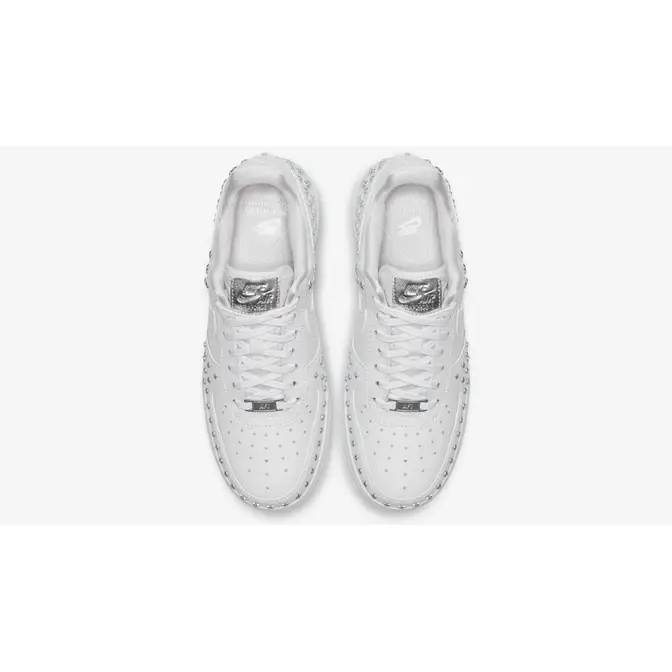 Nike Air Force 1 White Gold Star Womens Middle