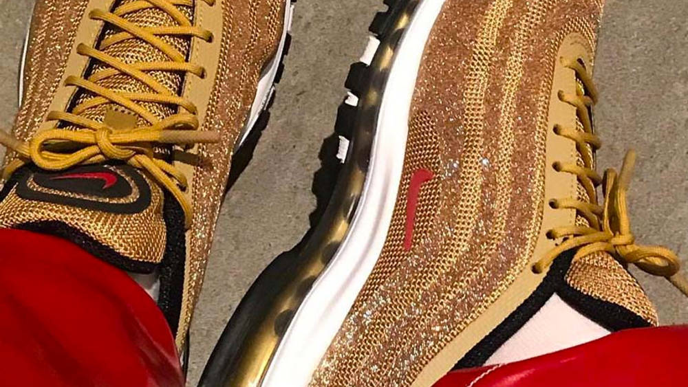 Swarovski Crystals Grace The Nike Air Max 97 ‘Metallic Gold’