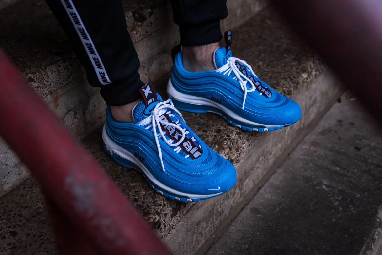 Air max 97 blue hero on feet on sale