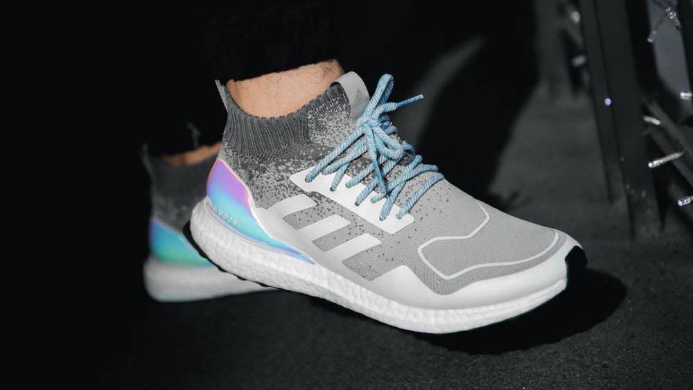 Iridescent Detailing Features On The adidas Ultra Boost Mid ‘Light Granite’