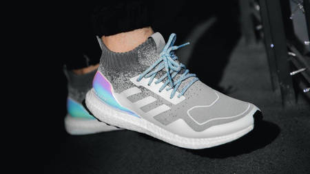 Iridescent Detailing Features On The adidas Ultra Boost Mid 'Light Granite' Iridescent Detailing Features On The adidas Ultra Boost Mid 'Light Granite'