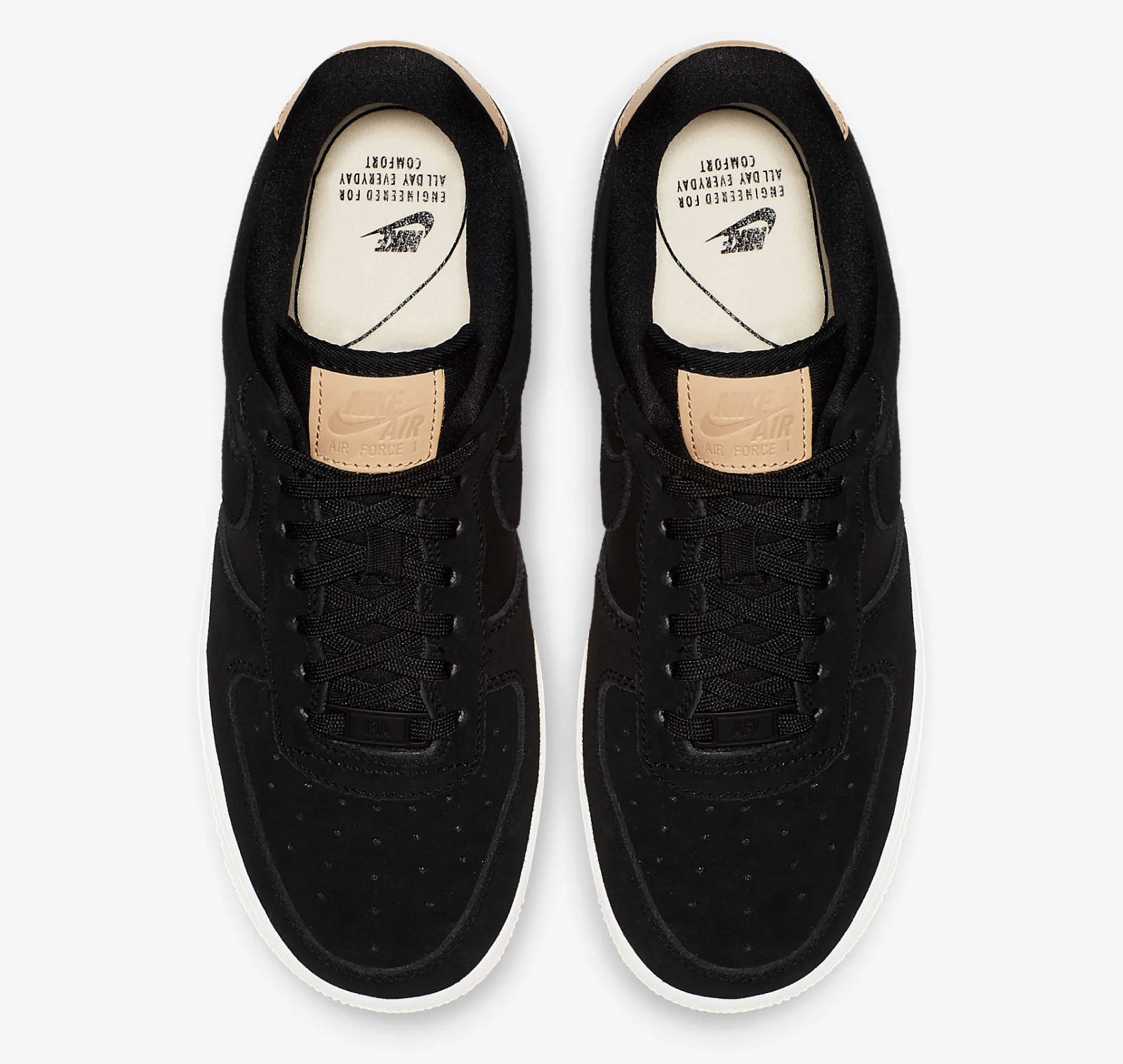 Nike Air Force 1 07 Premium Black Beige Womens