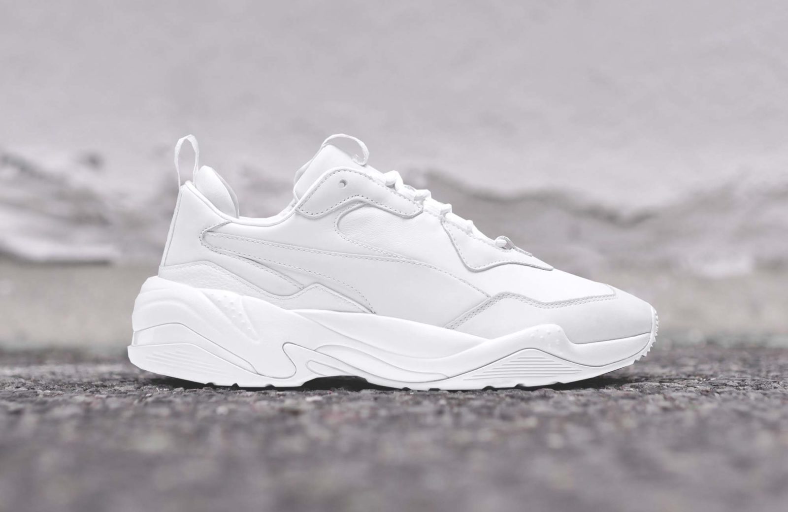 Puma thunder top leather trainers