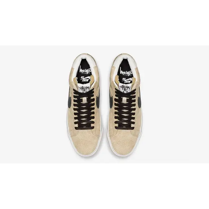 Stussy x Nike SB Blazer Mid Gold Black | Where To Buy | AH6158-700