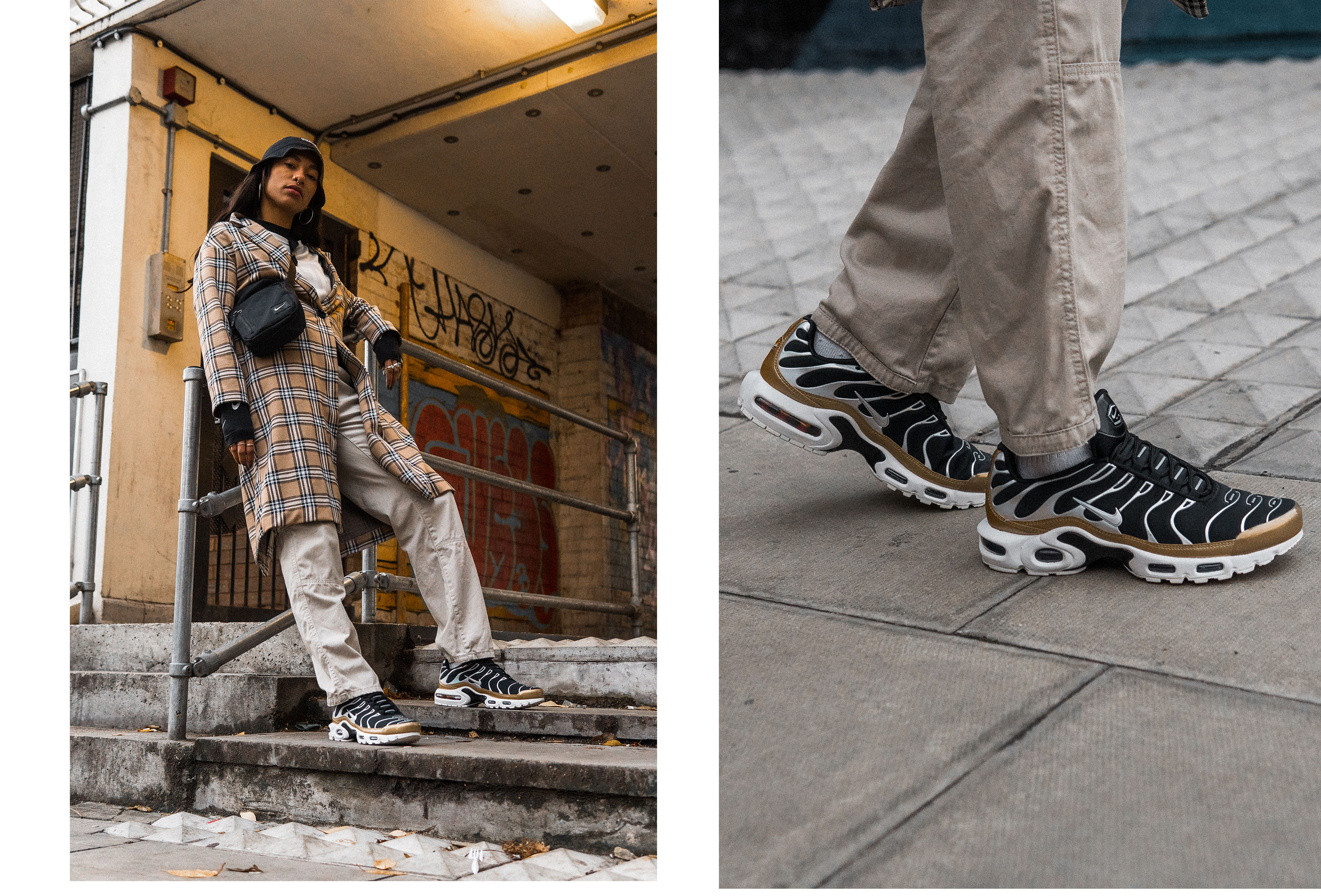 Styling: Nike Metallic Pack Air Max 97, Air Max Plus TN, Air Force 1