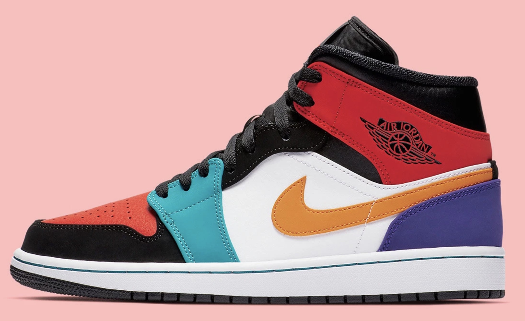 The Air Jordan 1 Mid Gets Splashed In Multicoloured Panels