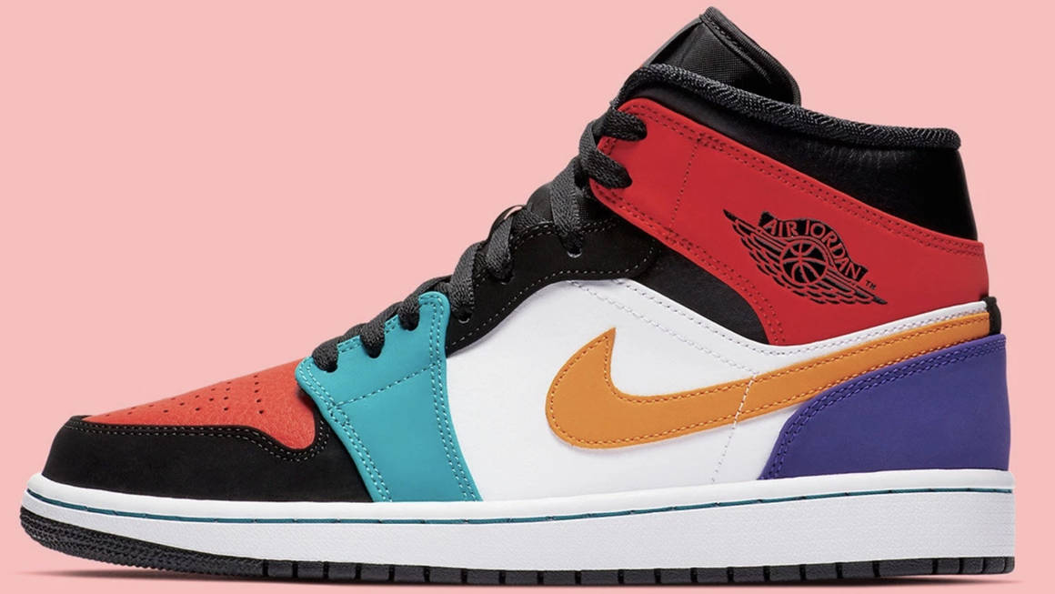 The Air Jordan 1 Mid Gets Splashed In Multicoloured Panels | The Sole ...