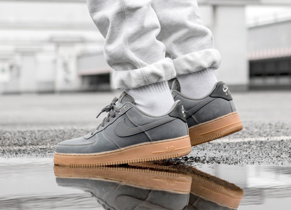 nike air force one trainers flat pewter 