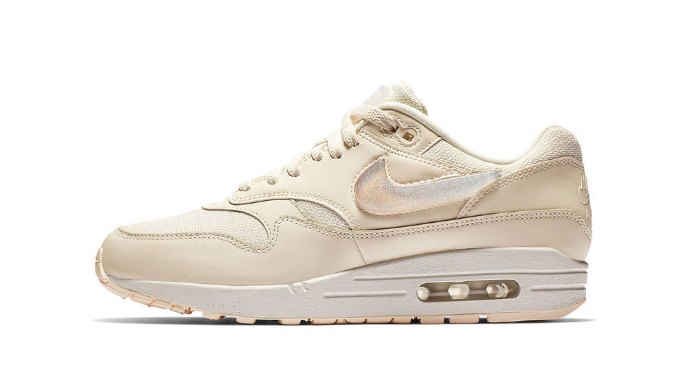 nike air max 1 glitter swoosh cream nike air max 1 glitter swoosh cream