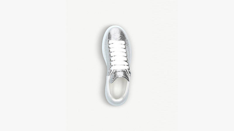 Alexander McQueen Platform Cracked Metallic Silver