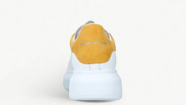 Alexander McQueen Womens Runway Leather White Yellow Alexander McQueen Womens Runway Leather White Yellow