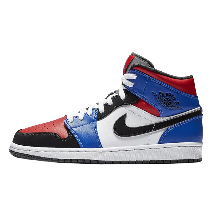 Jordan 1 Mid Top 3 Blue Red Multi Where To Buy 554724 124 The Sole Supplier