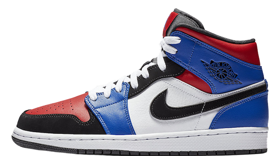 blue and red jordan ones