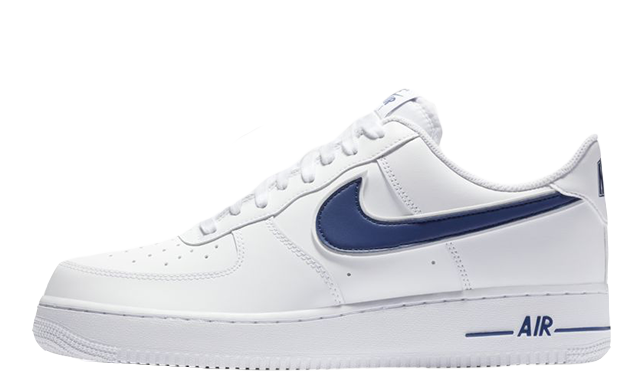 air force 1 white with blue swoosh