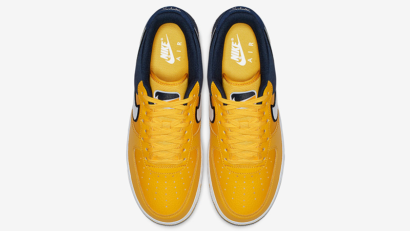 navy blue and yellow air force 1