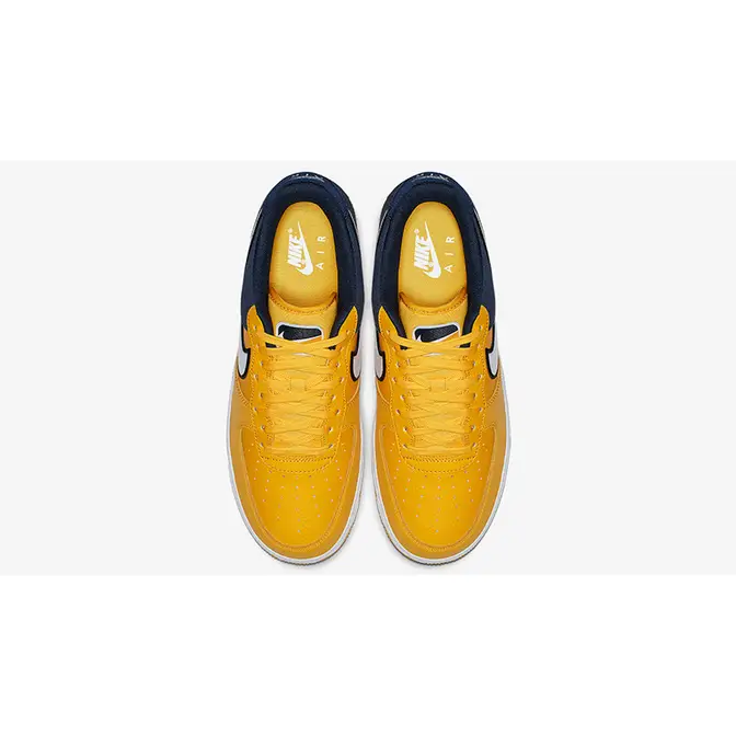 Yellow and navy clearance blue air force ones